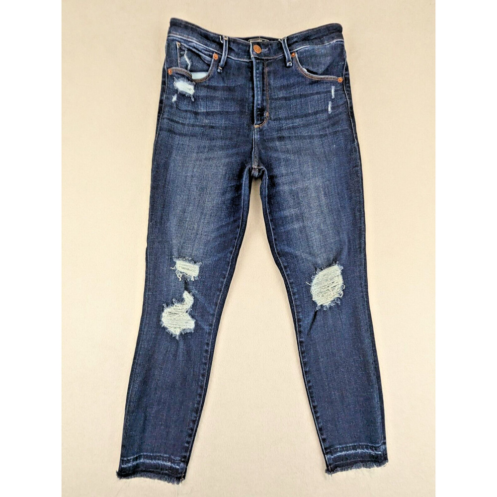 Abercrombie Jeans sz 28/6s Simone High Rise Ankle denim distressed stretch 1110